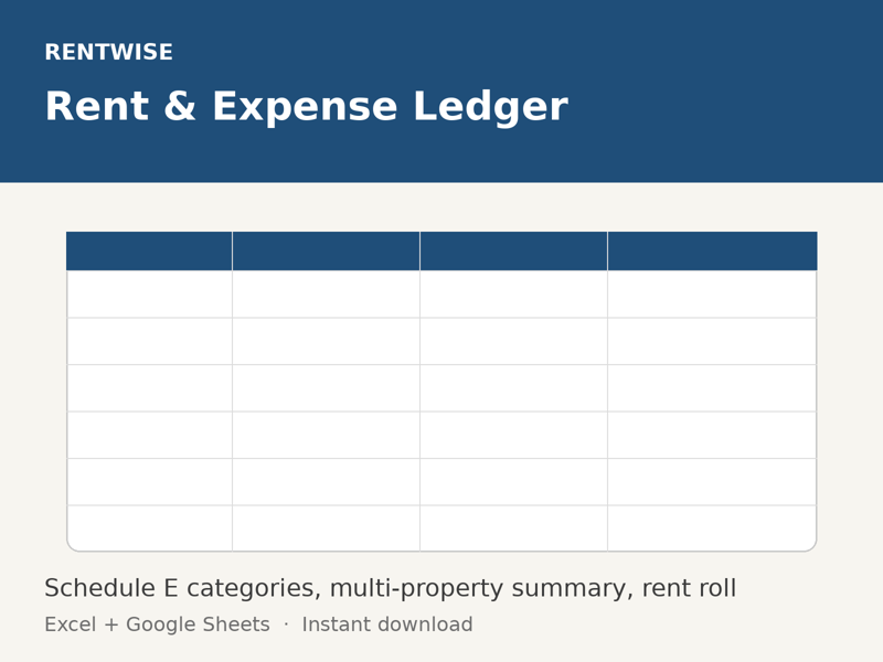 Rent & Expense Ledger preview