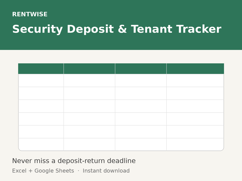 Security Deposit & Tenant Tracker preview